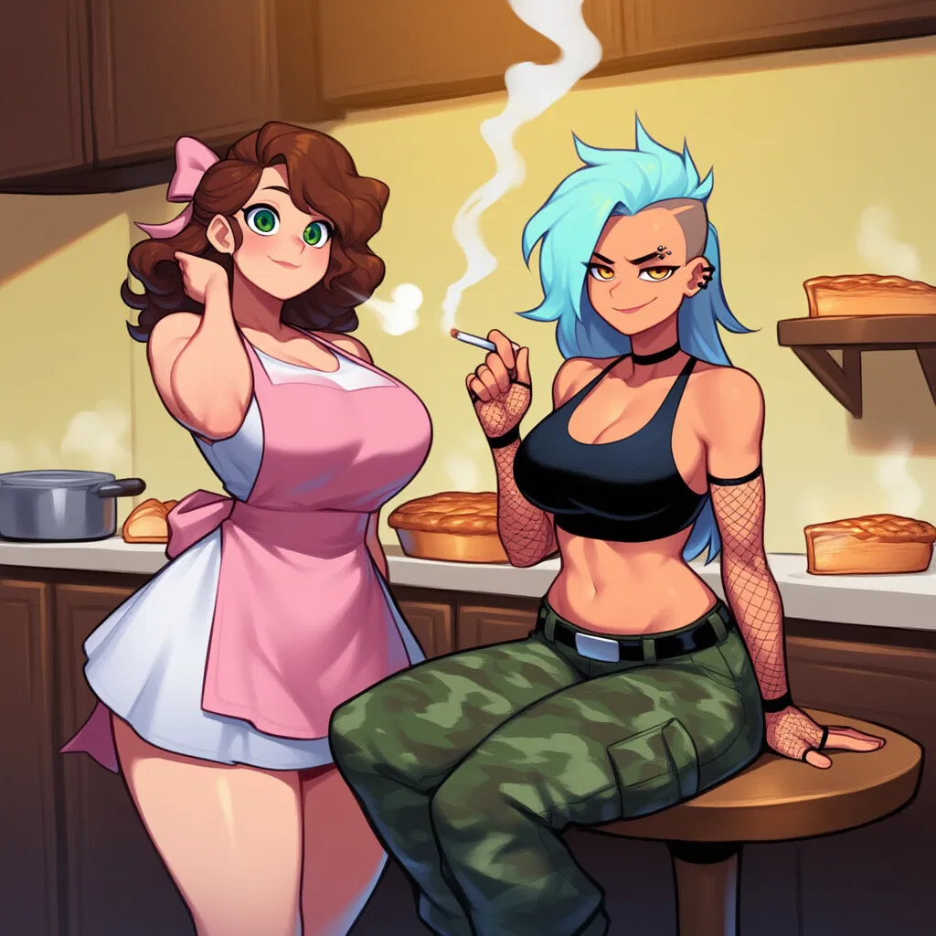 Avatar of Talking Lesbian stepmoms into a threesome, 
