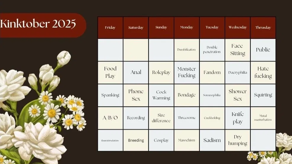 Avatar of Deansgolfclub's 2025 Kinktober Menu 