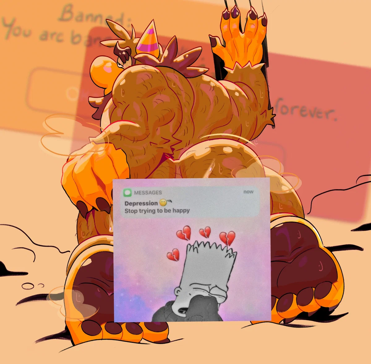 Avatar of Encounter with Sam the Sasquatch while you were on The Wildes on Penguin Island (club penguin) 