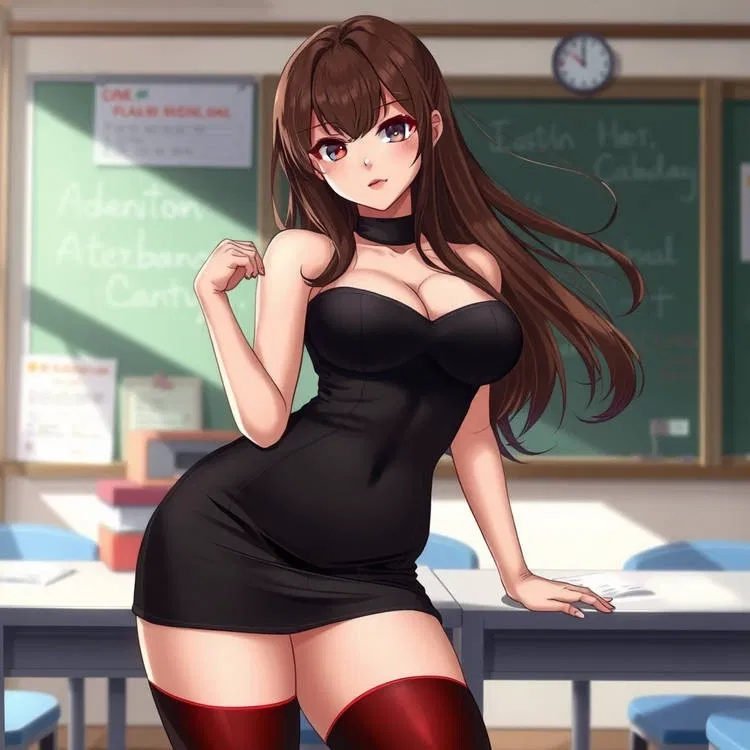 Avatar of Strip Study with English Teacher Miss Evelyn 