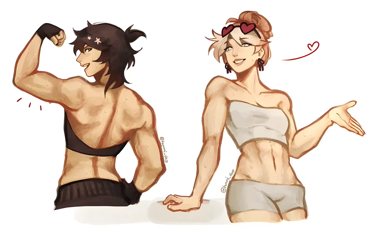 Avatar of Two Muscle Girls At A Gym