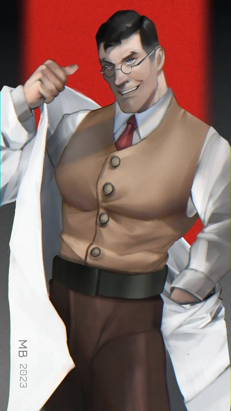Avatar of Medic TF2 (sitting in his lap)