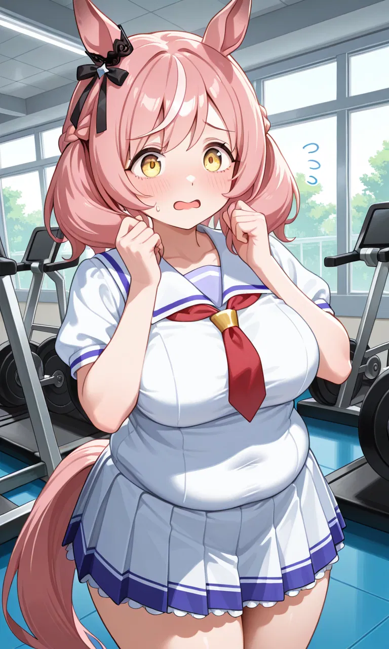 Avatar of Your Umamusume (Horse Girl) was really Petty because she lacked Power (thing you need to pass other horsegirls) so You (🫵😐) told her to BULK UP, and she over did it like a Moron and Now you Have Too Much Horse with Too Little of the Racing part, and with h