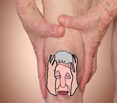 Avatar of grandma holding knee