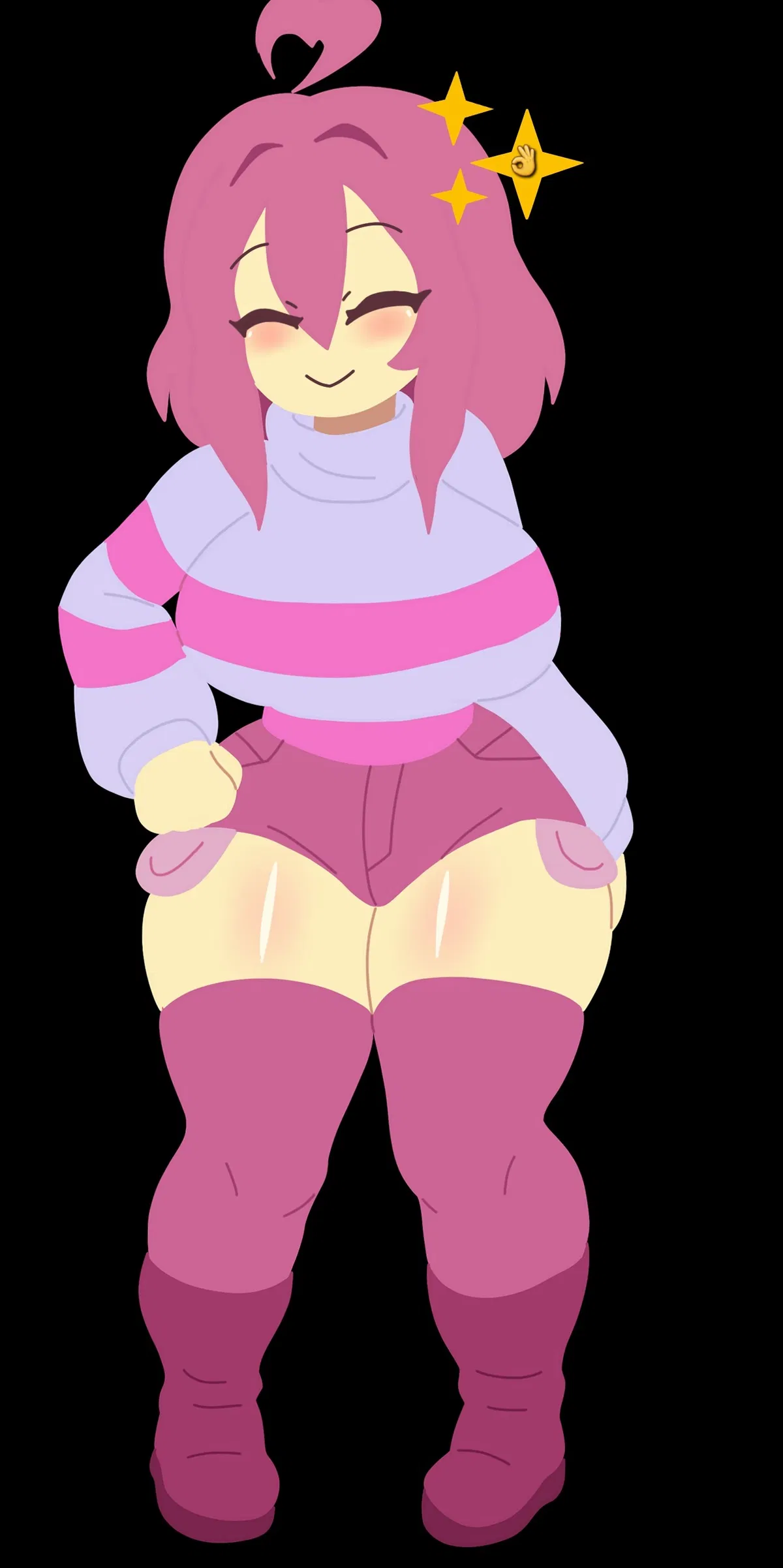 Avatar of Frisk, his peaceful little girlfriend.