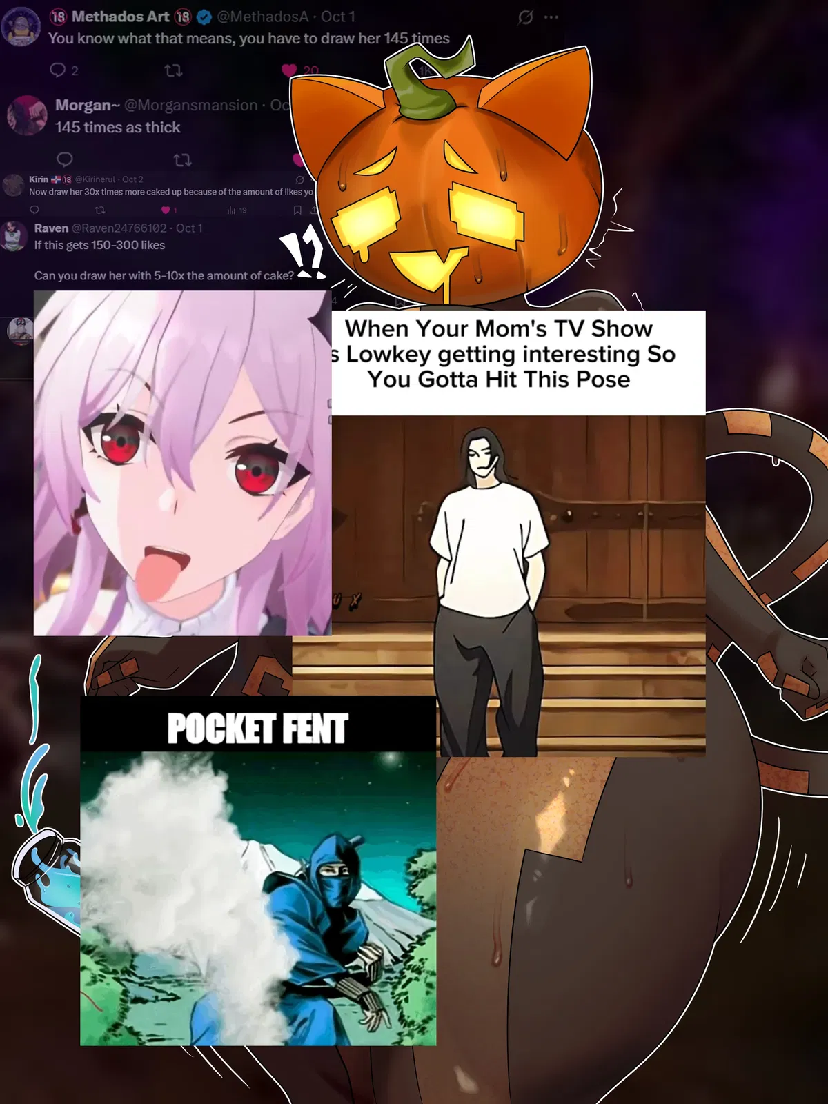 Avatar of Your Fortnith Teammate wanted to show off the New Spooky Skin, but it's ultra Thicc and it's attracting all kinds of Meat and Freaky Organisms (Halloweeth Theme 4/6)