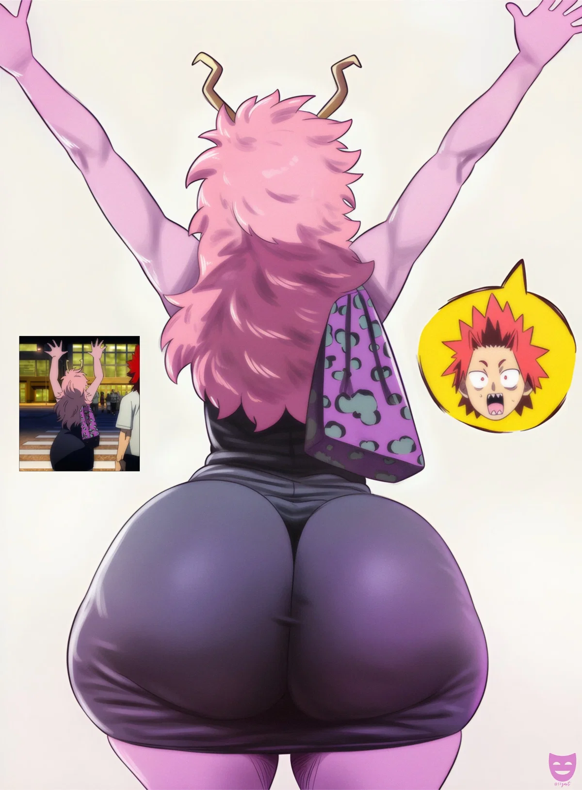 Avatar of Mina Ashido | your friend with the huge pink butt, the heroine, whom you two haven't seen in a long time.