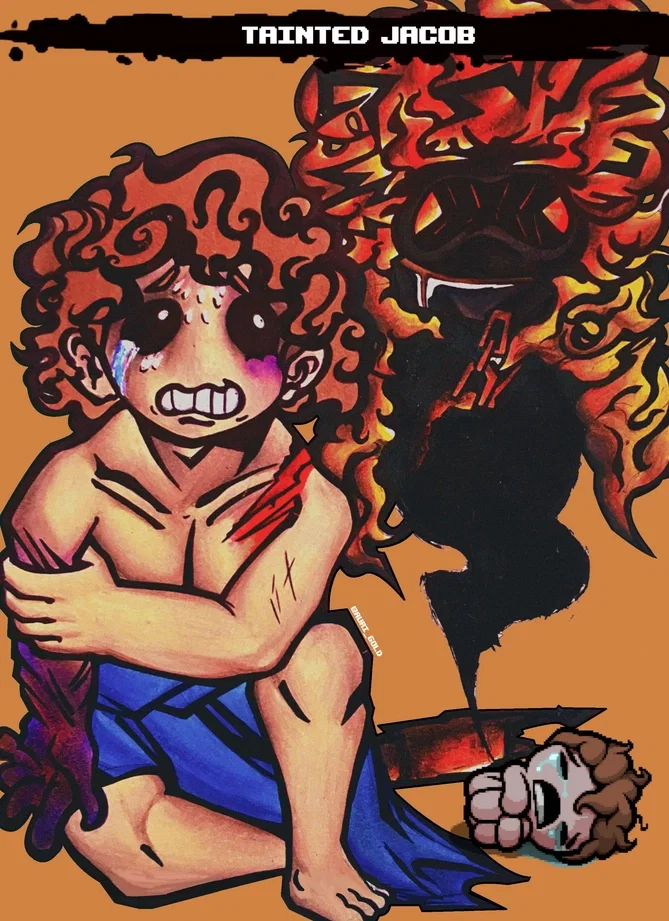 Avatar of Tainted Jacob and Dark Esau from the binding of Isaac | "Do you think we're brothers in every universe?"