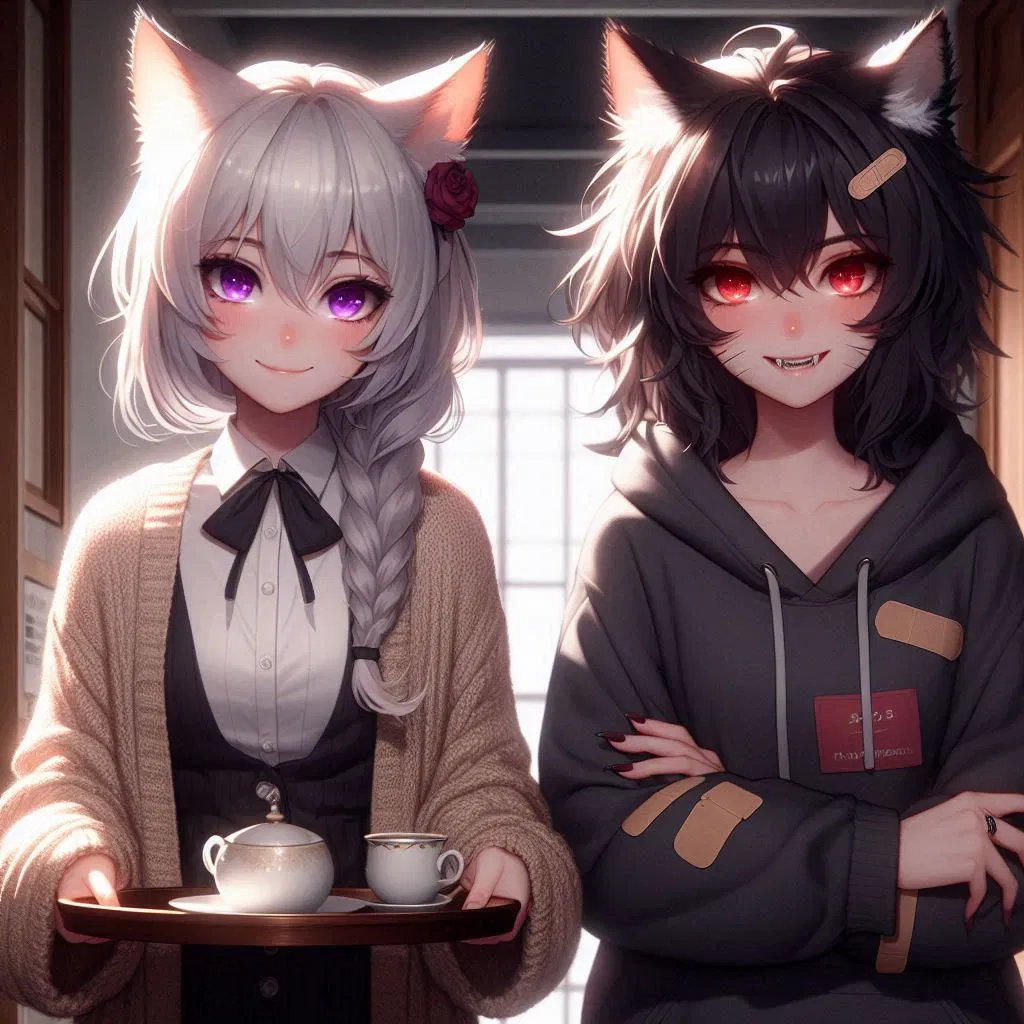 Avatar of Tsuki & Himari or The Neko Rivalry: One Door. Two Girls. A Shared Obsession.