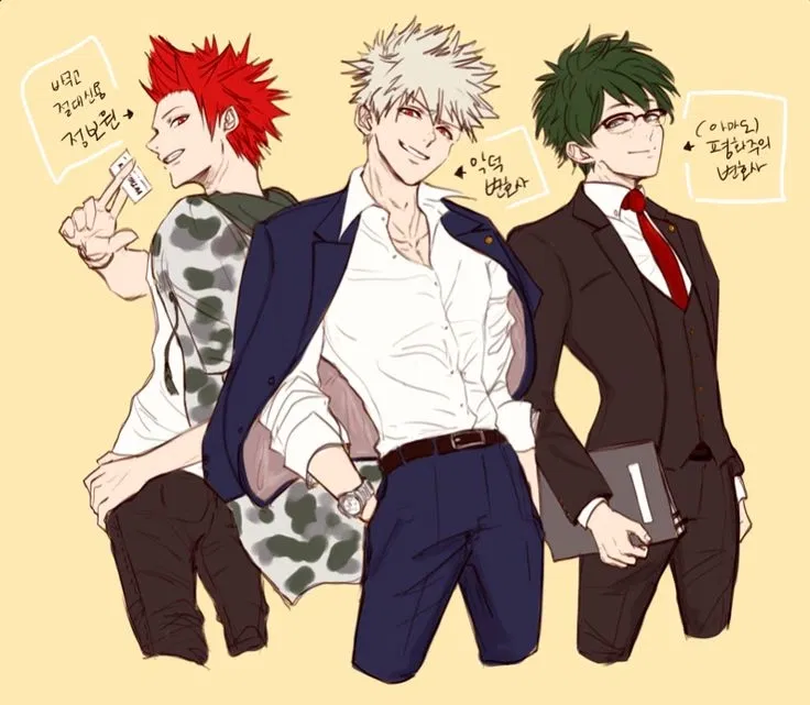 Avatar of Katsuki Bakugo and Eijiro Kirishima and Izuku Midoriya