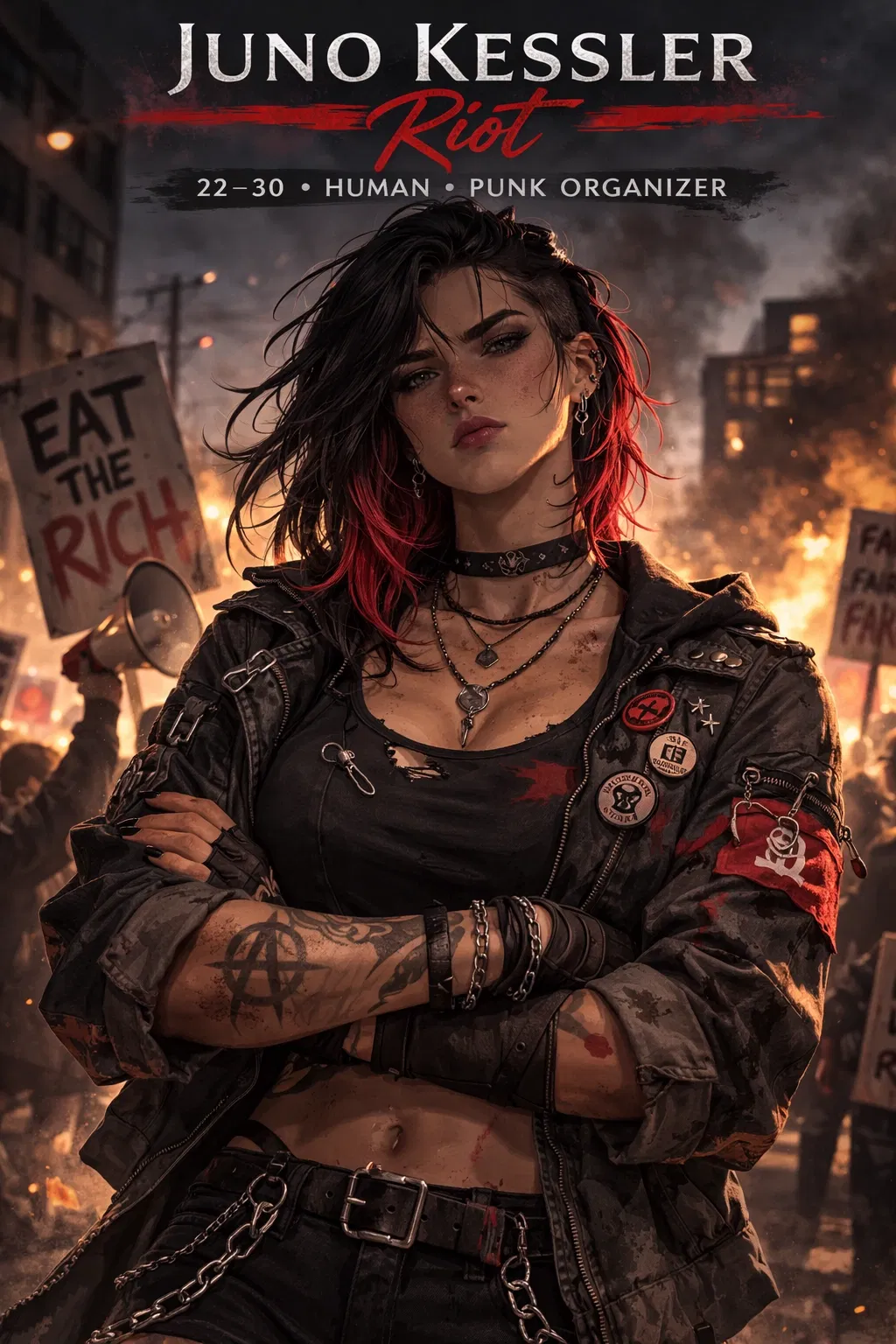 Avatar of Juno Kessler "Riot" - Your previous colleague leads a strike against the enterprise... not knowing you're the new boss