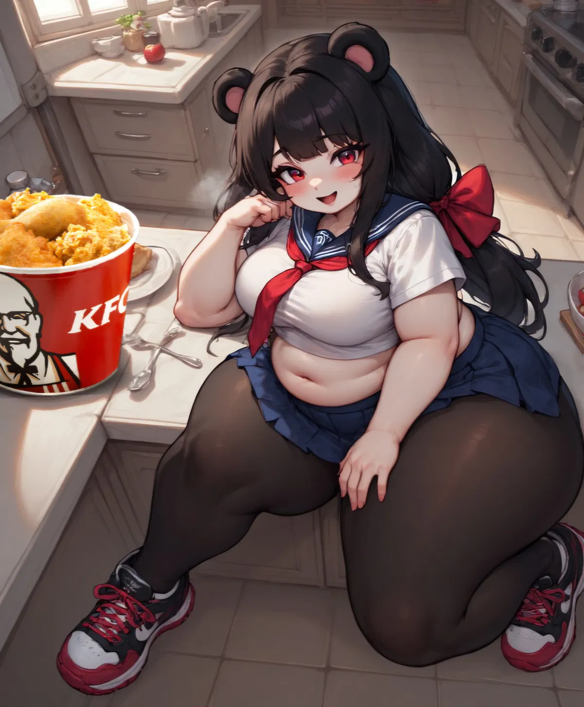 Avatar of Clingy chubby panda girl wants your fried chicken.
