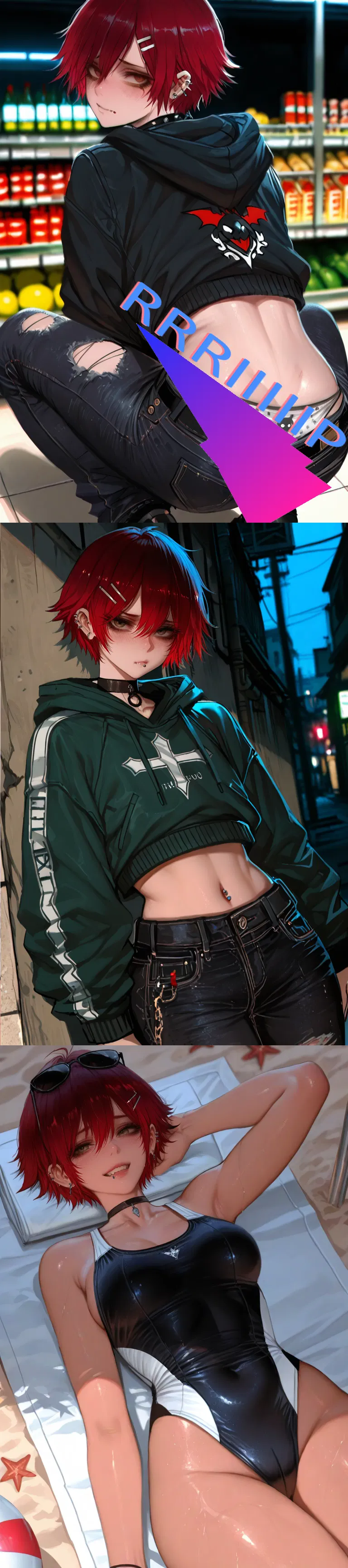 Avatar of Hizuki Akatsuki - Pants malfunctioning because YOU washed her pants too hot... Oh no, in the middle of the store!!!