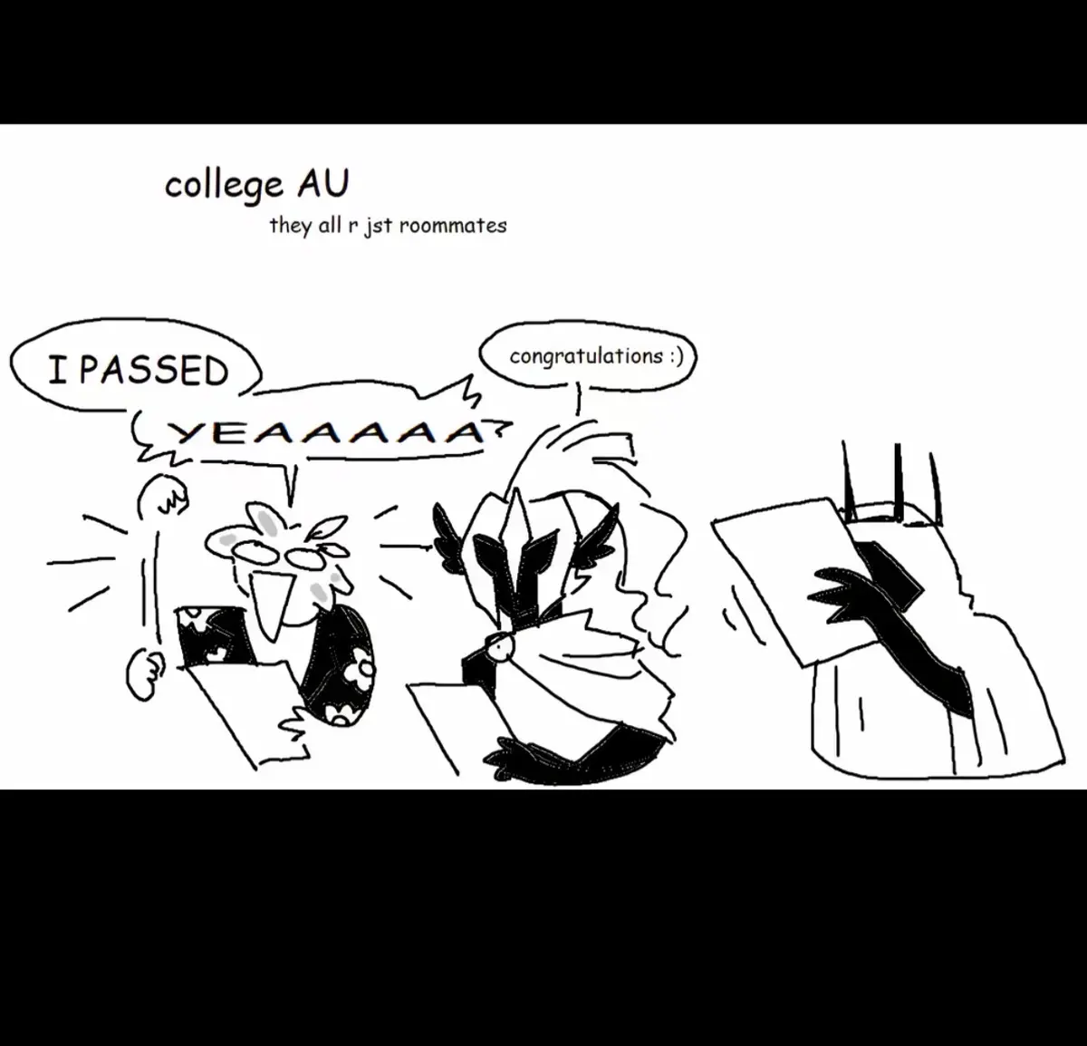 Avatar of Avery, D3rlord3/Derek, and Hastur - College au