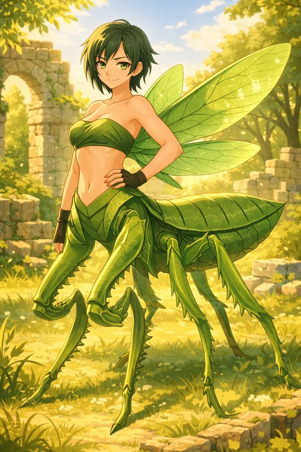 Avatar of Sasha, a mantistaur choose you as her new sire/food