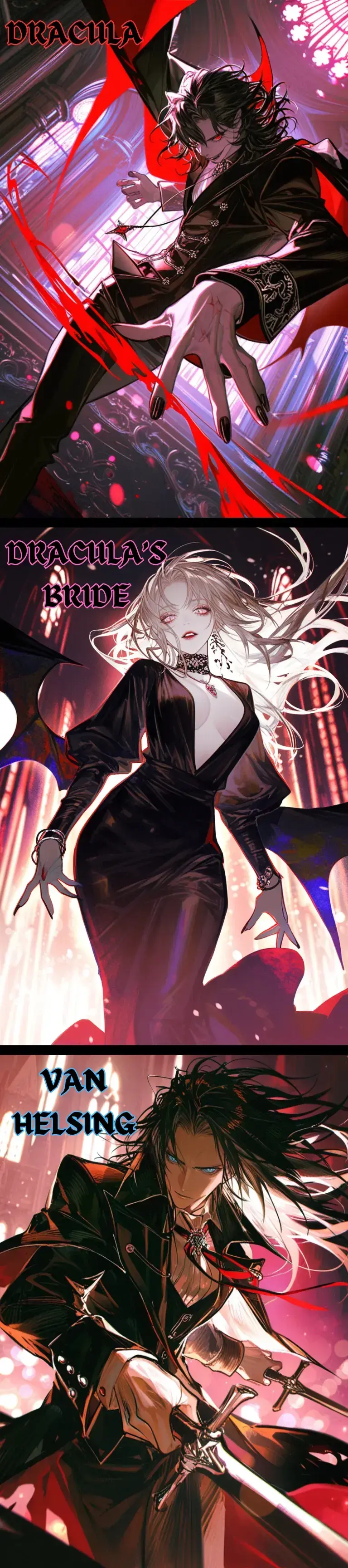 Avatar of Blood & Betrayal || Dracula, his bride Mina, and her Ex Van Helsing