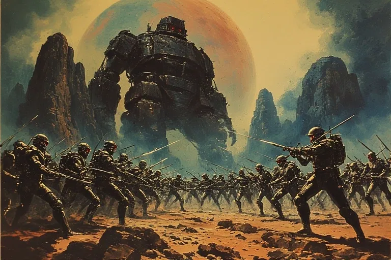 Avatar of Ninja soldier robot space warriors vs evil martin aliens of Warmageddon!