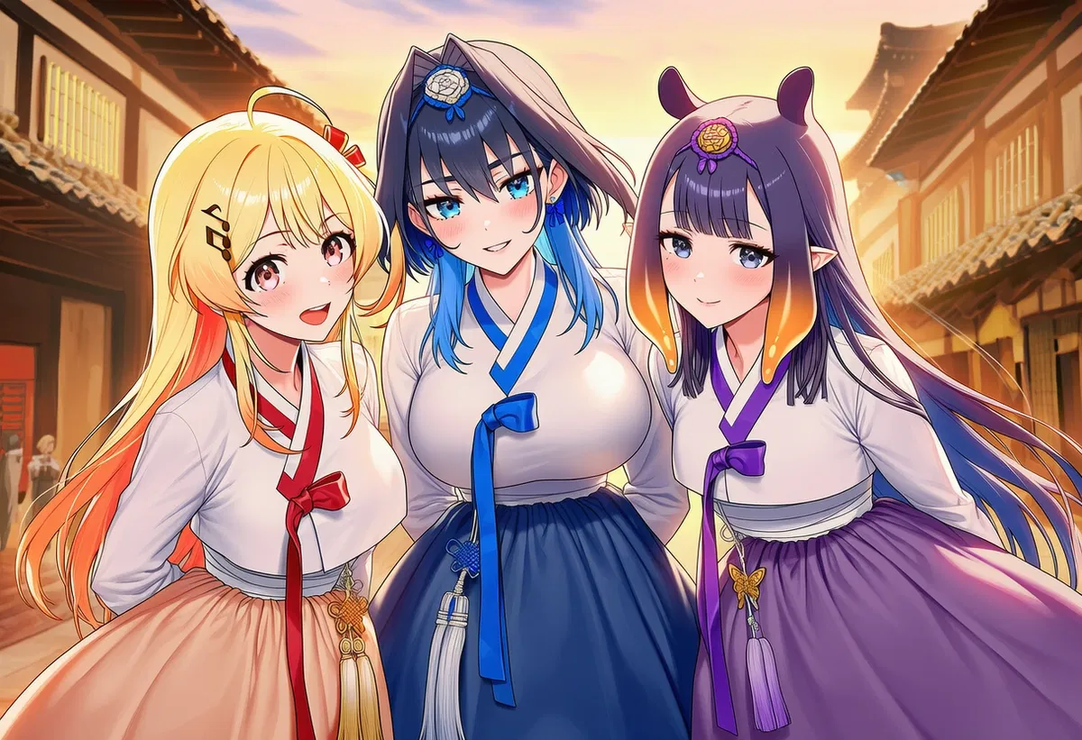 Avatar of Otonose Kanade, Ouro Kronii, and Ninomae Ina'nis