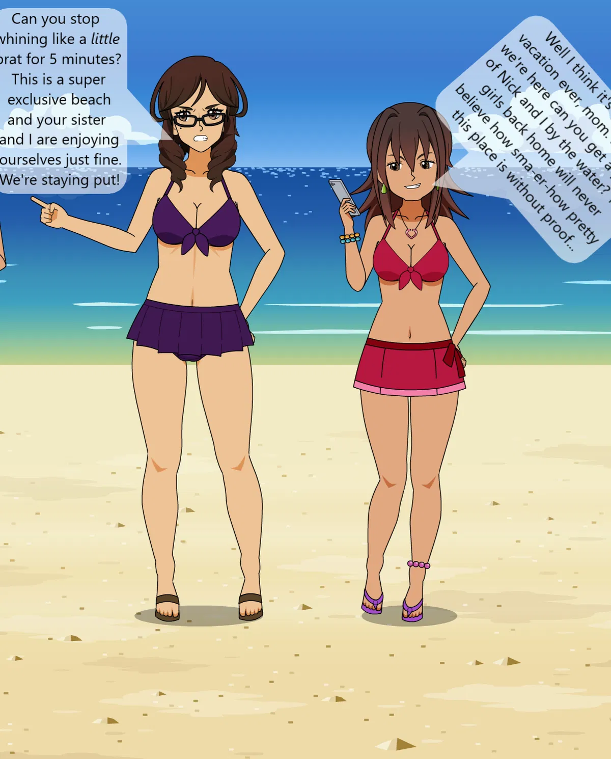 Avatar of Stuck on a CFNM beach naked! What will you do?