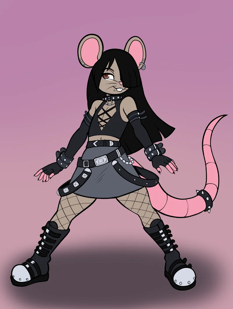 Avatar of Lucinda, your kinky Rat-Kin femboy wizard boyfriend