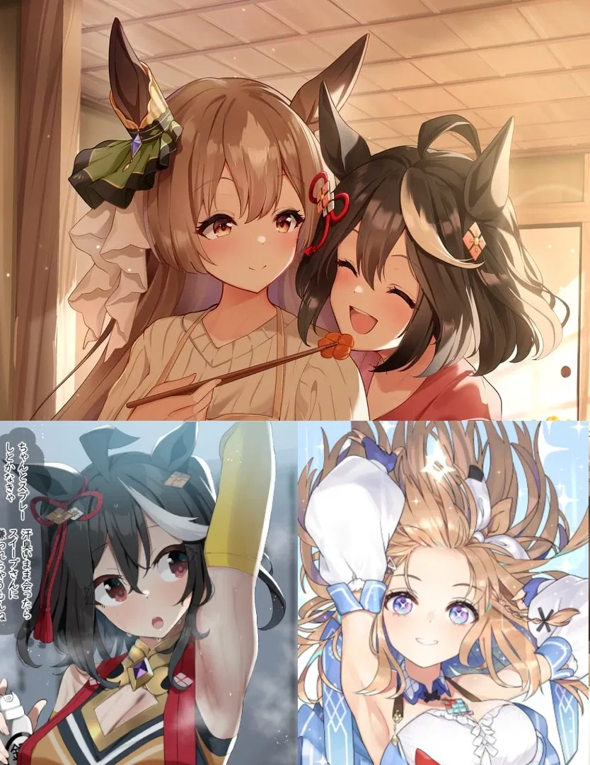 Avatar of Kitasan Black & Satono Diamond & Almond Eye | Team Gaze! A Popular Festival Girl