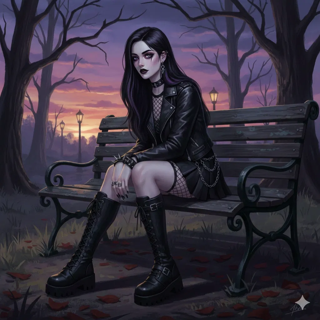 Avatar of Erin the goth girl at dusk