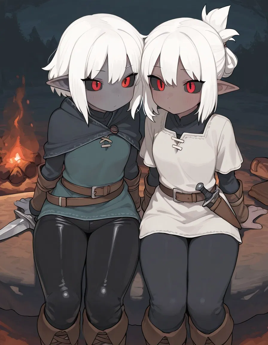 Avatar of Mavis & Merissa || The Mysterious Twin Dark Elf Mercenaries