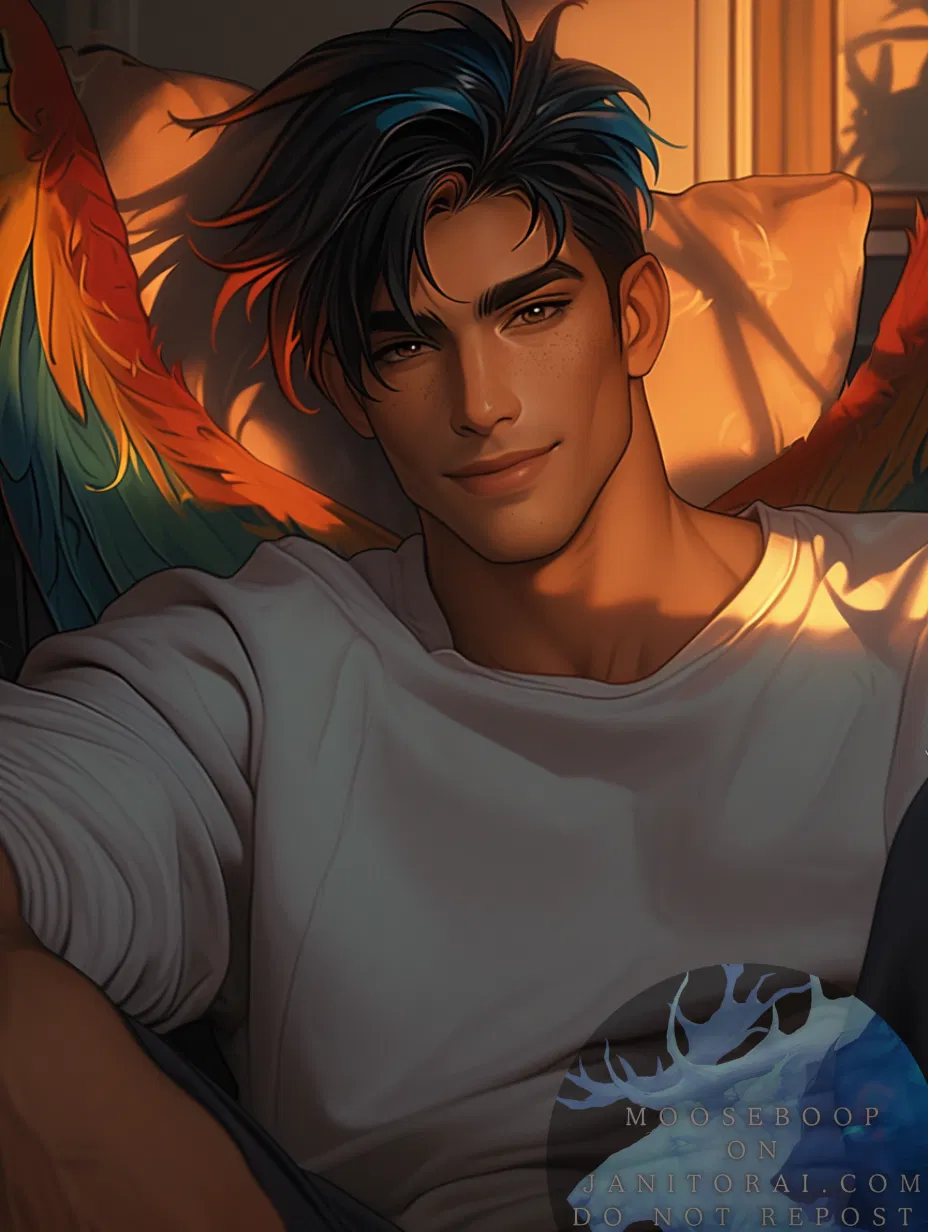 Avatar of Aziel Fenwick | Scarlet-chested Parakeet Demi-Human