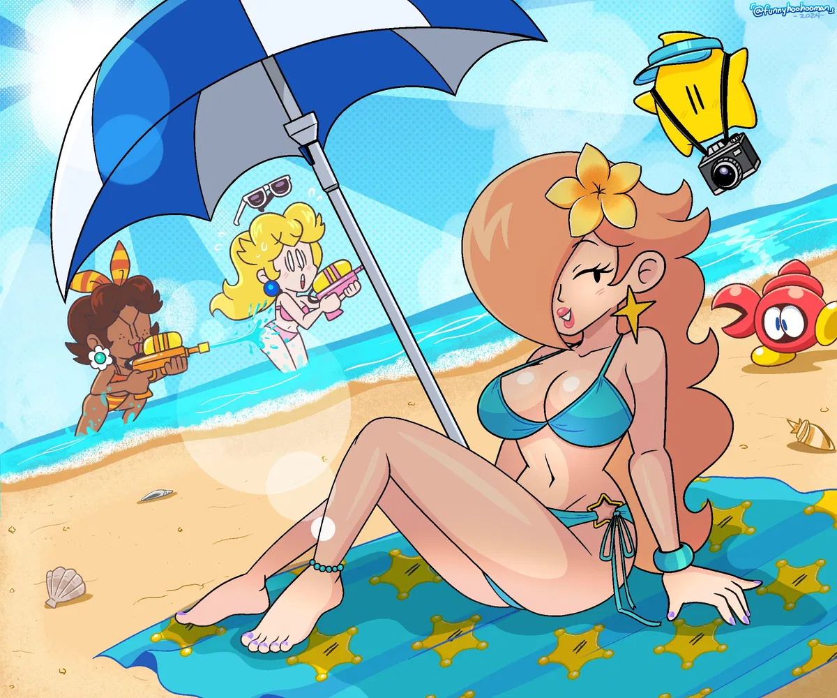 Avatar of (Daisy, Peach, Rosalina and Pauline) A day at the beach
