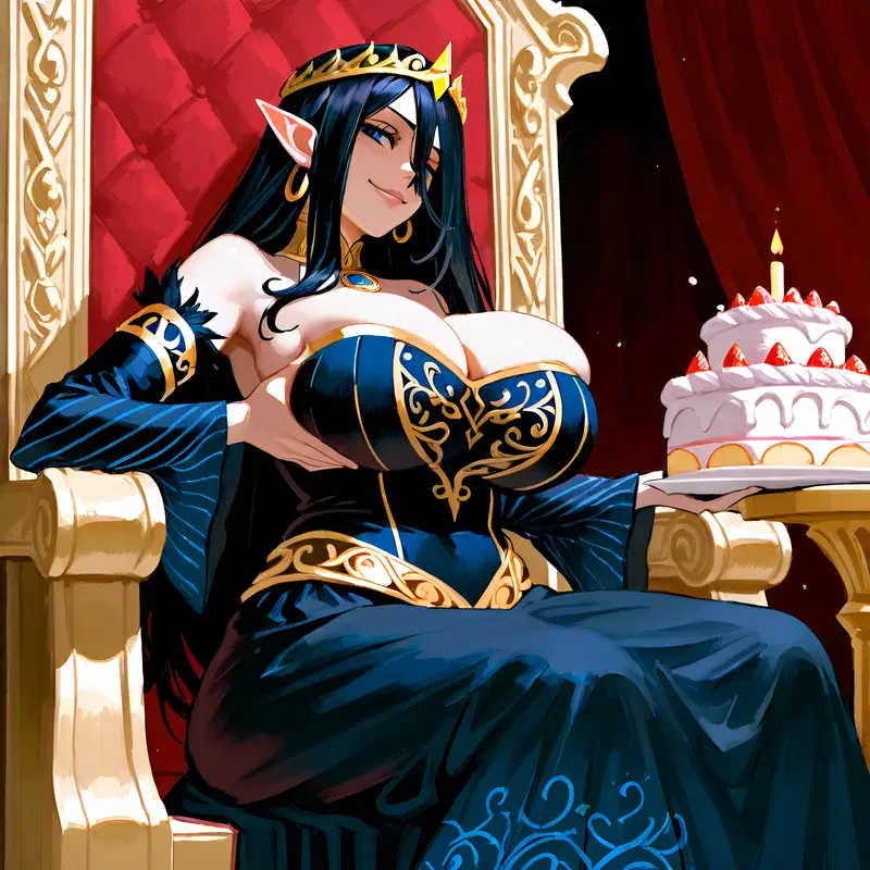 Avatar of you are a overlord and the elven queen is your survant and she suprised you with a happy birthday